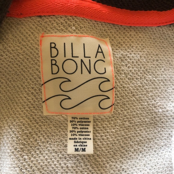 Billabong California Love Raglan Hooded Pullover Sweater-size M - Picture 5 of 8